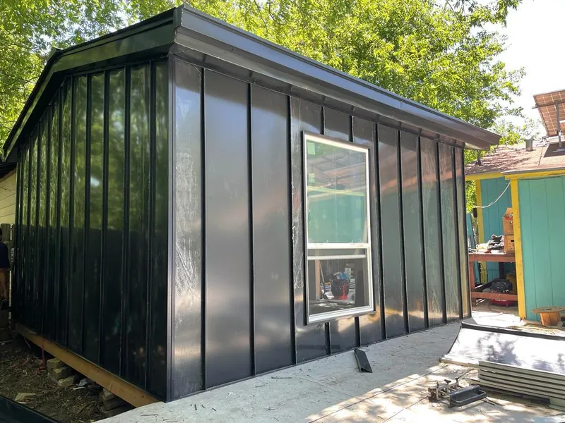 Black standing seam metal wall panels for Metal Roof Installation in Mount Arlington